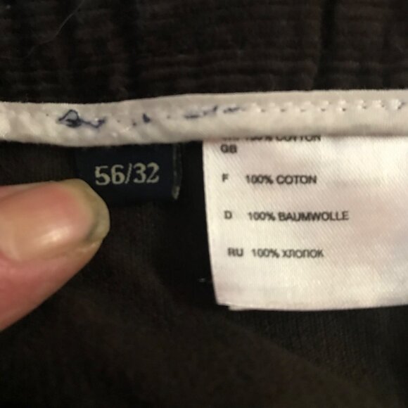 Canyon Ridge Pants Mens Corduroy Size 56/32 Black 100% Cotton Dressy Pants - Picture 5 of 9